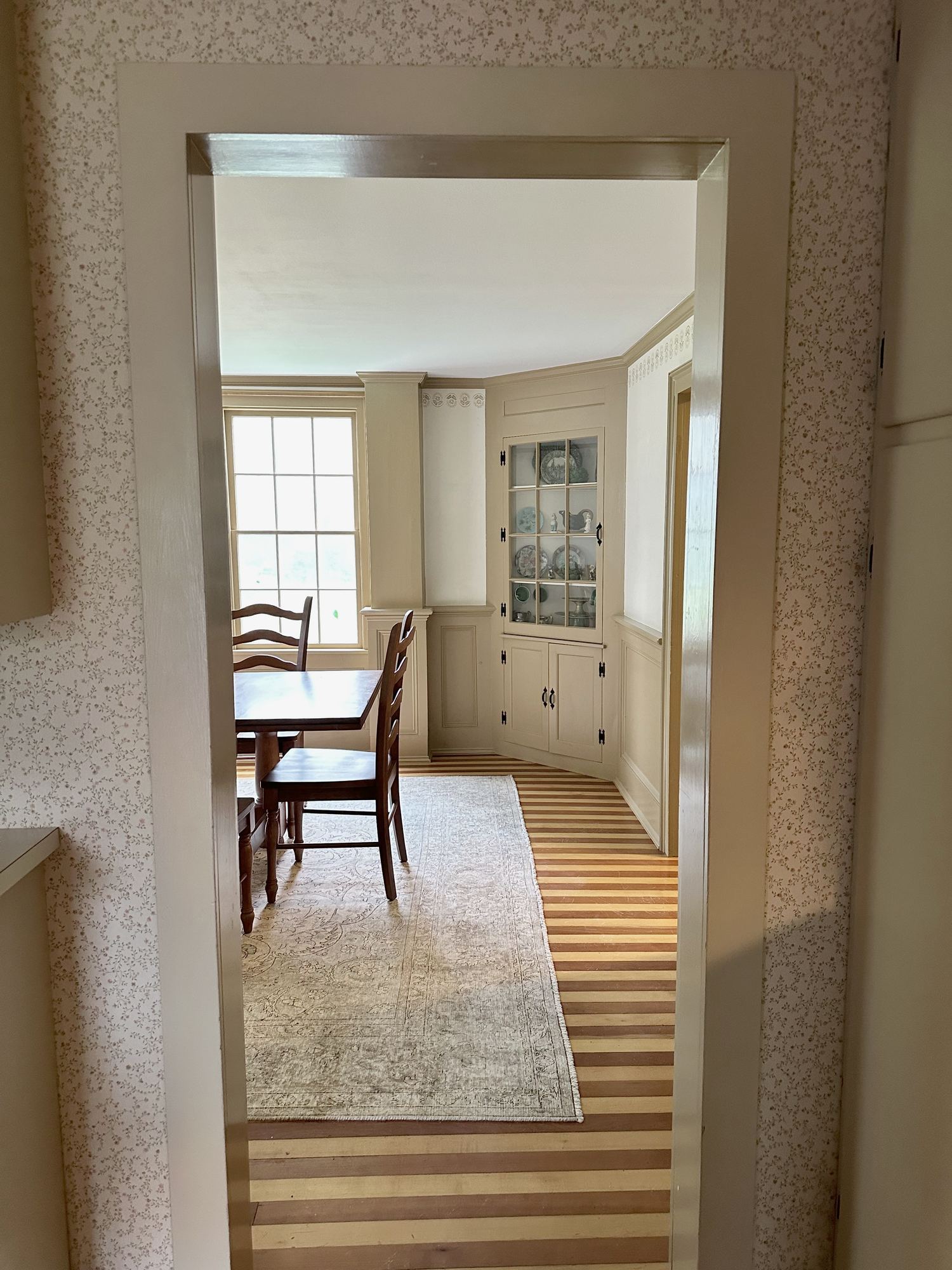 through the kitchen door