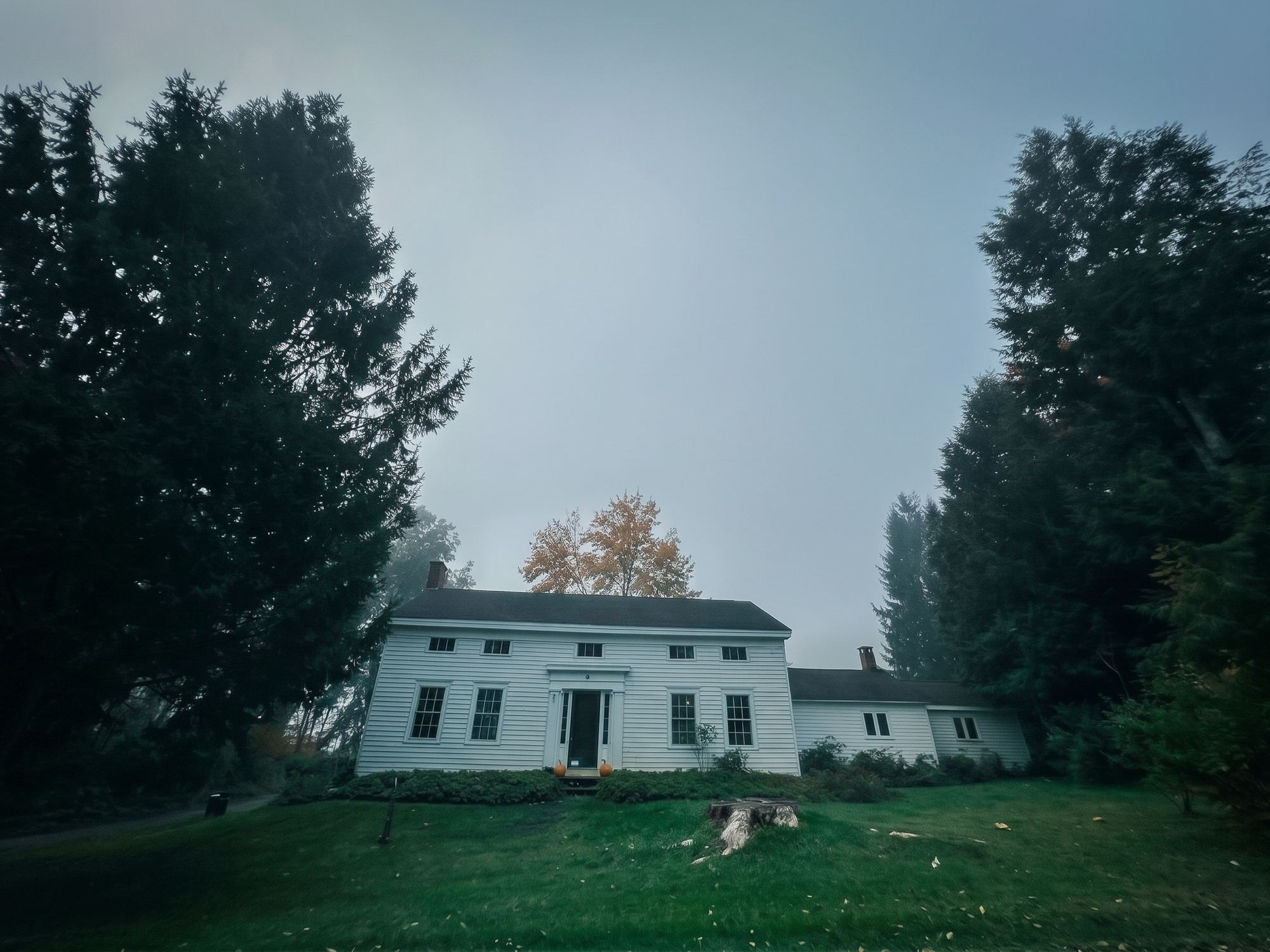 the house from the drive
