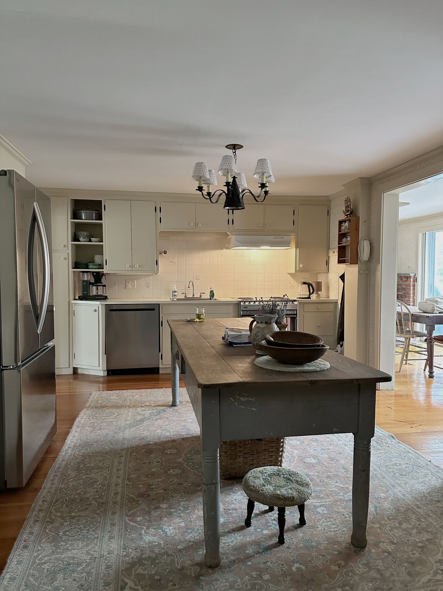 the kitchen